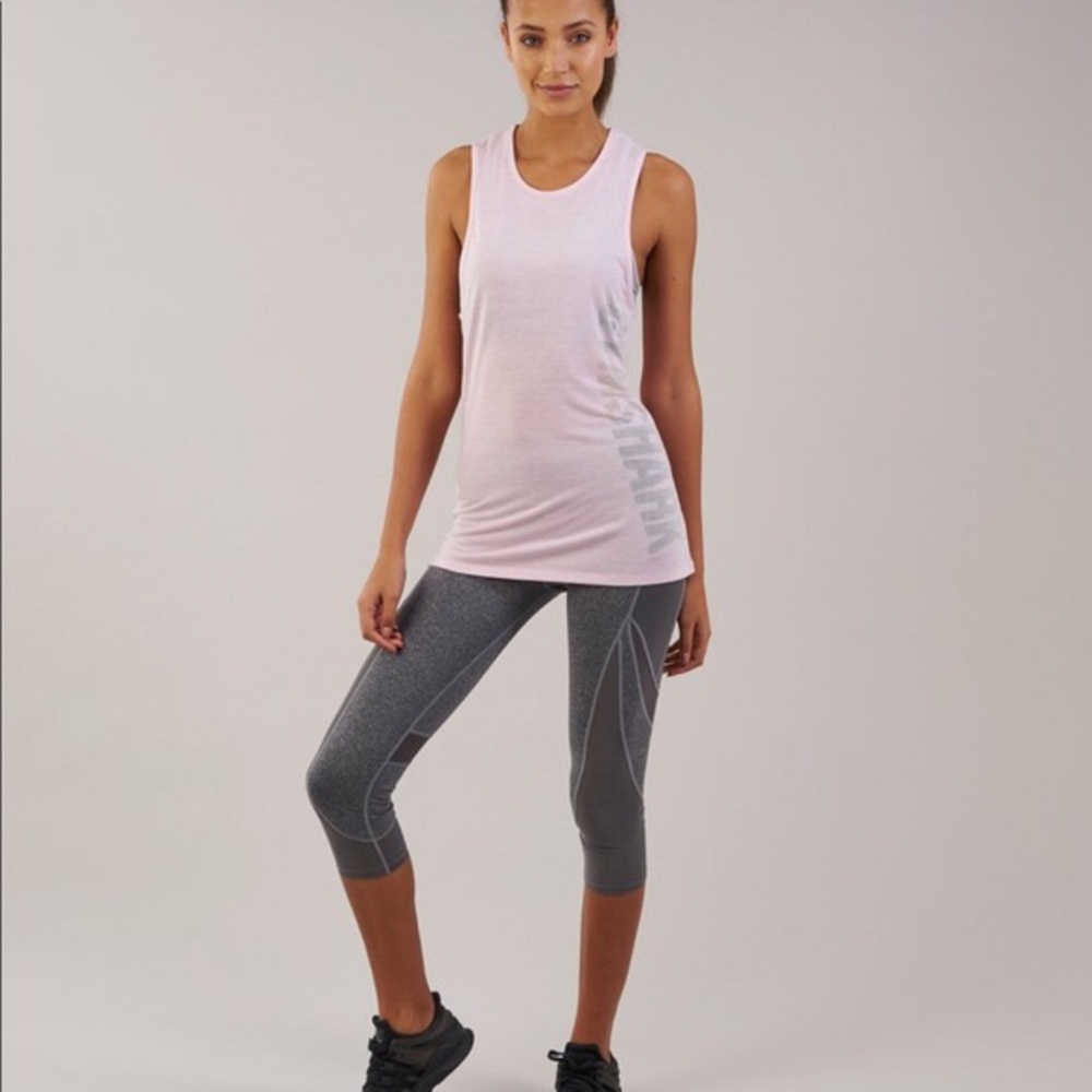 Gym Shark Motion Vest - Chalk Pink Marl Size M